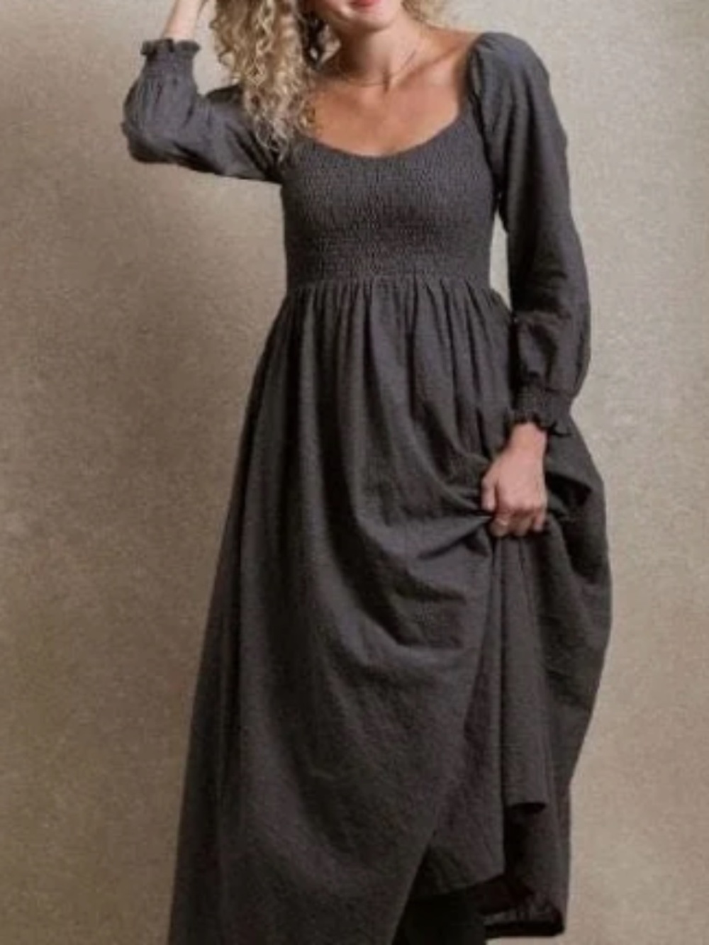EUC Neuflora Milan Dress- Dusty Navy